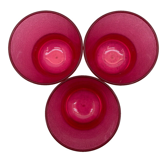 Lot of 9 VTG Pink Plastic Tumbler, Wine Goblet, Water Cups Textured Beverageware - Picture 15 of 16